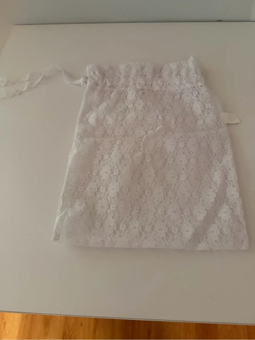 White Floral Lace Satchels set of 7 bride Bridal Party gifts assorted sizes